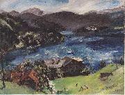 Lovis Corinth, Walchensee, Landscape with cattle